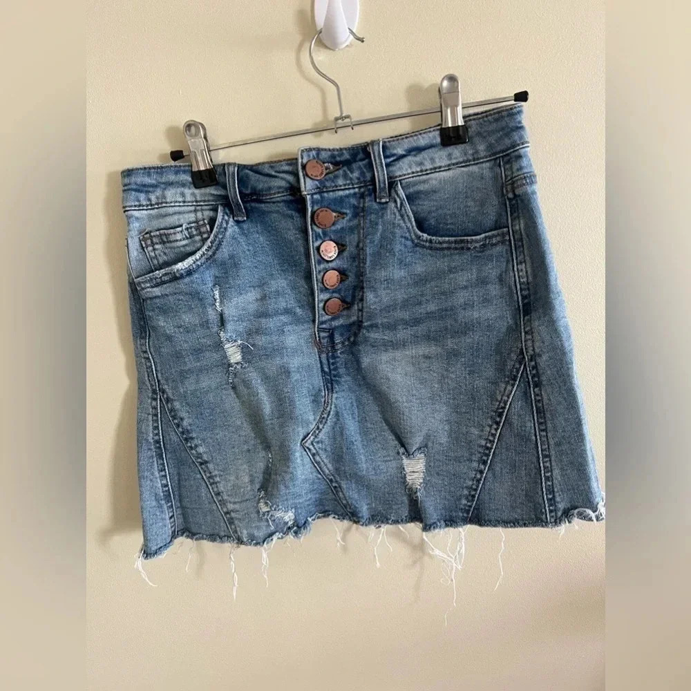 Black Label Jean Denim Mini Skirt Size Small Festival Y2K Denim Lizzie McGuire